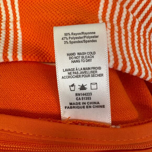 ❌SOLD❌ Bishop & Young | Women's Orange White Stripe Twist Top | Size: S - Picture 6 of 6